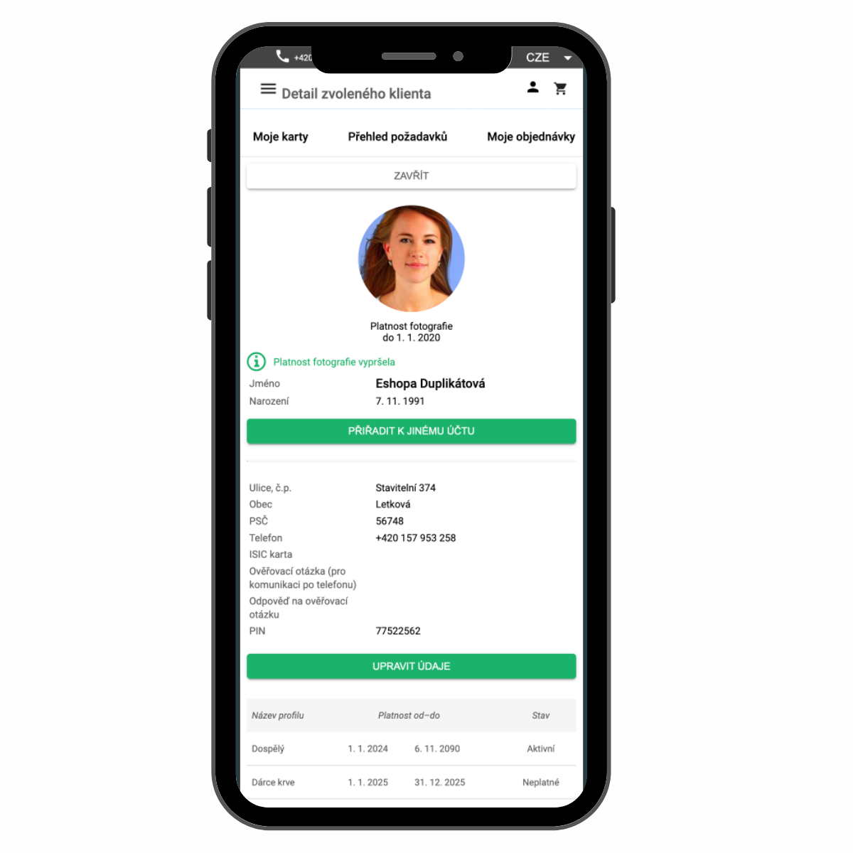 Mobilní aplikace pro správu jízdného